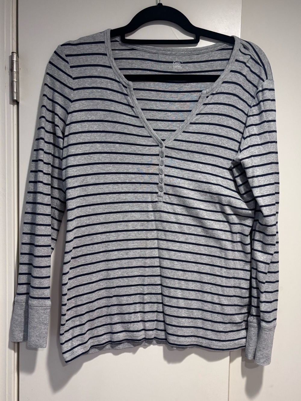 Gap Supersoft Striped Long-Sleeve Henley
